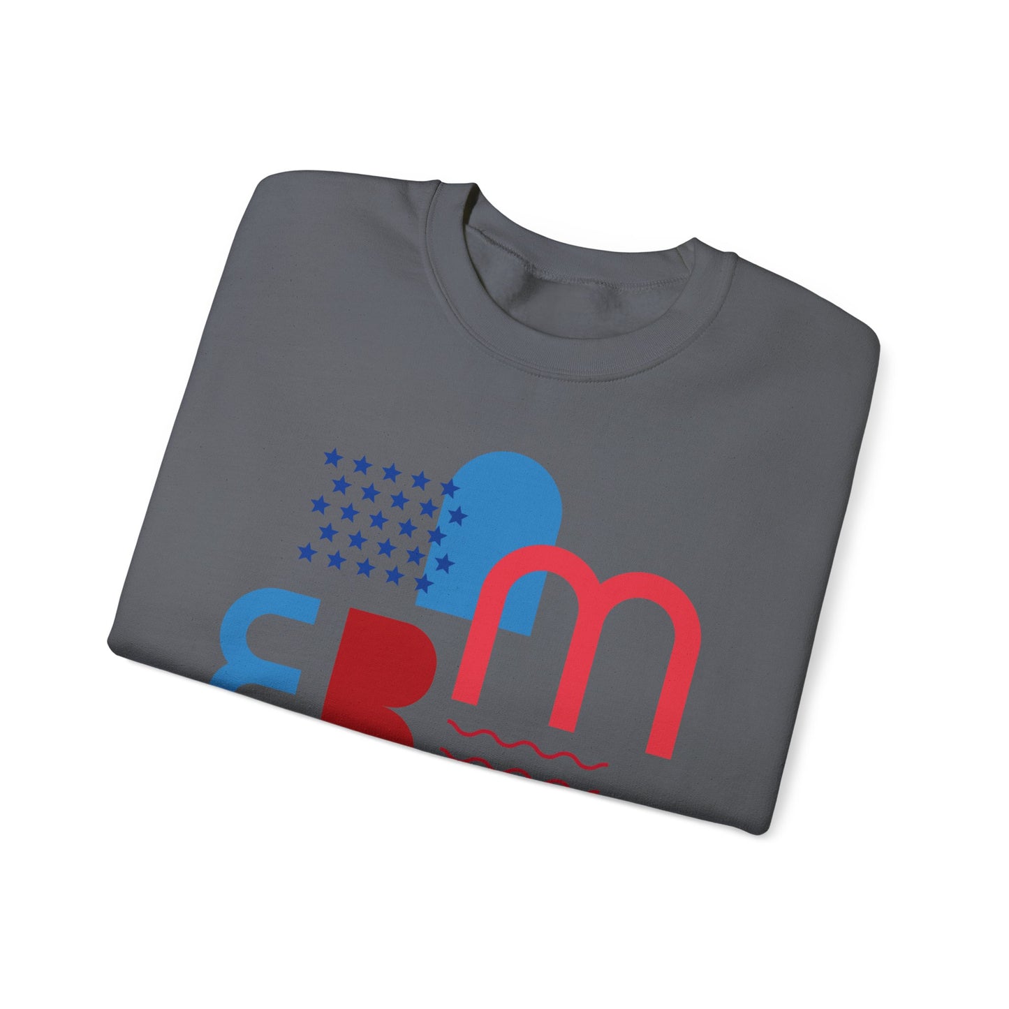 Patriotic Abstract Crewneck Sweatshirt - Cozy Unisex Fashion, Everyday Wear, Gift, Casual Style, Winter Essential