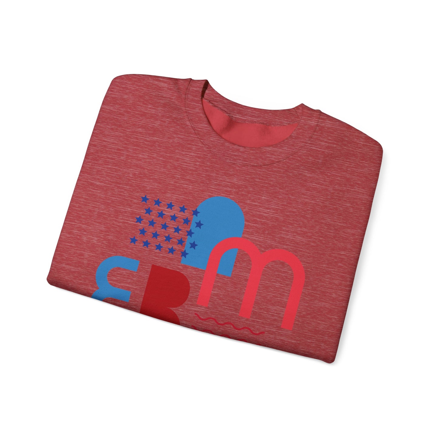 Patriotic Abstract Crewneck Sweatshirt - Cozy Unisex Fashion, Everyday Wear, Gift, Casual Style, Winter Essential