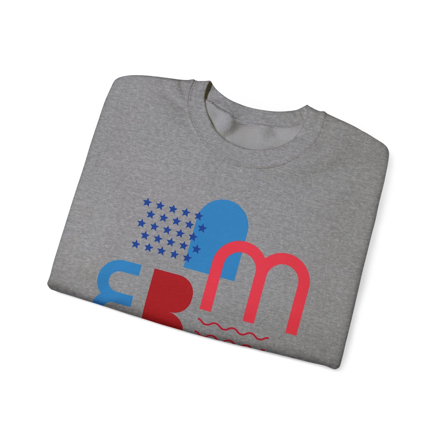 Patriotic Abstract Crewneck Sweatshirt - Cozy Unisex Fashion, Everyday Wear, Gift, Casual Style, Winter Essential