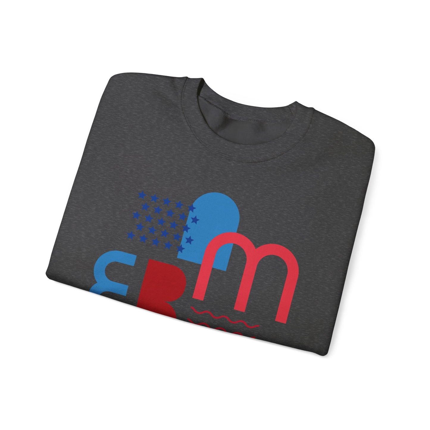 Patriotic Abstract Crewneck Sweatshirt - Cozy Unisex Fashion, Everyday Wear, Gift, Casual Style, Winter Essential