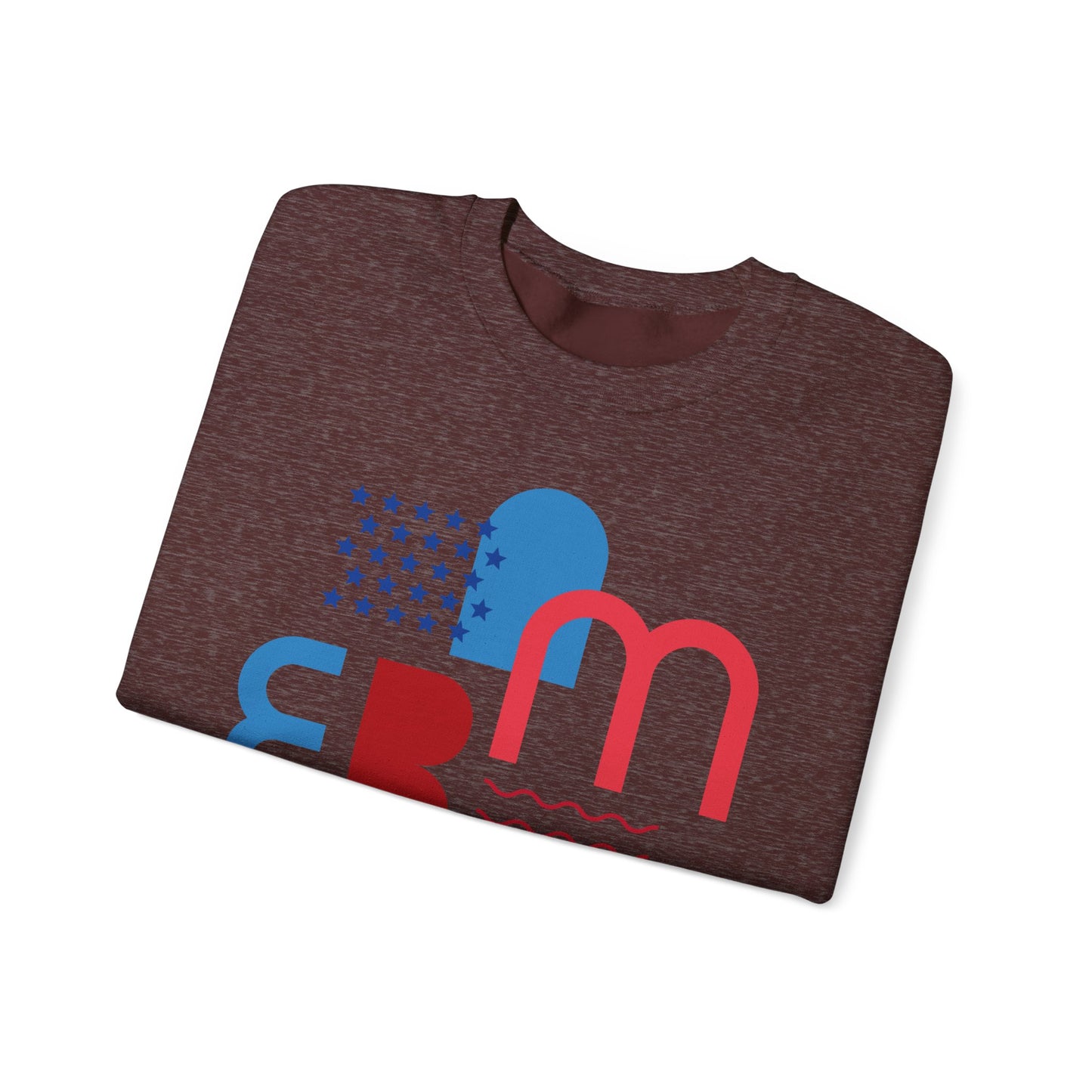 Patriotic Abstract Crewneck Sweatshirt - Cozy Unisex Fashion, Everyday Wear, Gift, Casual Style, Winter Essential